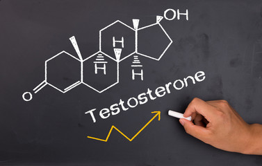 Testosterone chemical structure formula - obrazy, fototapety, plakaty
