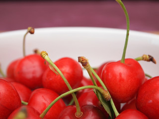 Fresh cherries close up