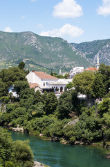 Fototapeta na wymiar Mostar city view, Bosnia and Herzegovina