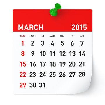 March 2015 - Calendar
