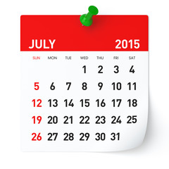 July 2015 - Calendar