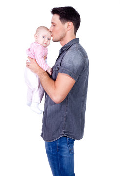 Young dad with baby