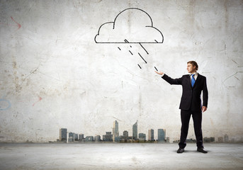 Obraz premium Businessman in trouble