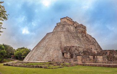 Pyramid of the Magician in Uxmal, Yucatan, Mexico