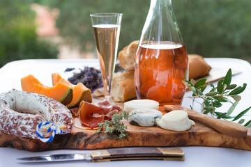 cheese- ham plate A la Provence