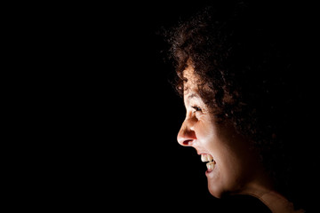 Screaming woman