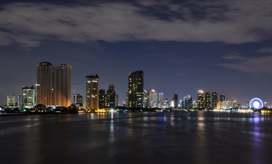 Fototapeta na wymiar Bangkok skyline at night, Thailand