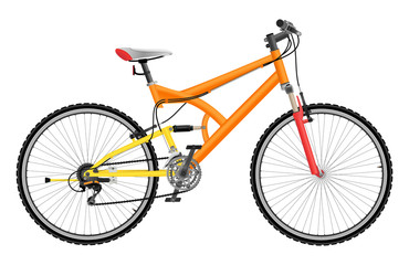 Fototapeta premium Two suspension mountain bike