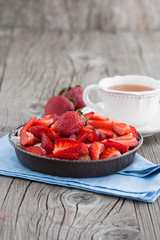 Sweet strawberry cake