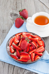 Sweet strawberry cake