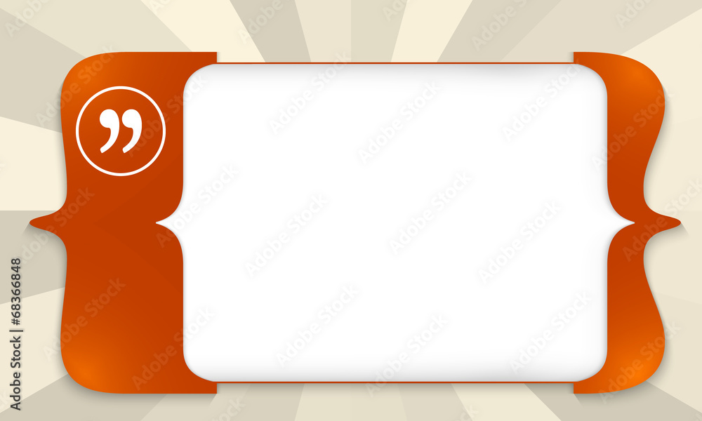 Poster red square brackets for entering any text with quotation mark