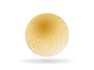 Geometric polygonal globe sphere unusual vector graphic template