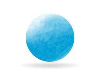 Geometric polygonal globe sphere unusual vector graphic template