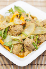 Fried pork curry