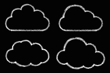 cloud drawing with chalk