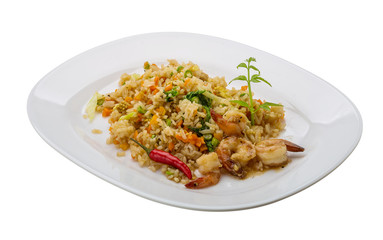 Fried rice with shrimps