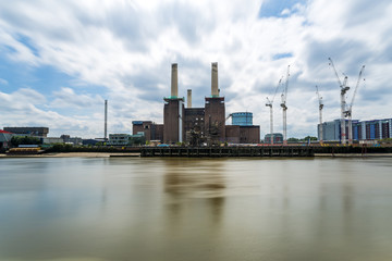 Naklejka premium Abandoned Battersea Power Station, London, UK