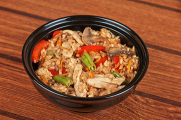 Rice chicken vegetable