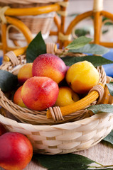 fruit lying in a wicker basket