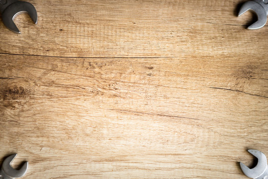 background with spanners screw