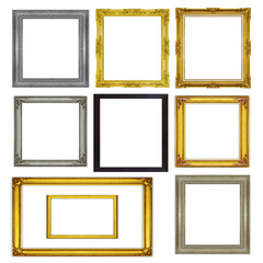 Antique frame isolated on white background