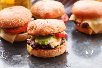 home made burgers