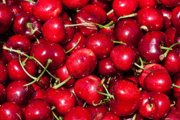 Ciliegie assortite, primo piano