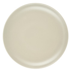 Beige plate isolated on white background