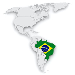 Map of worlds. Brazil.