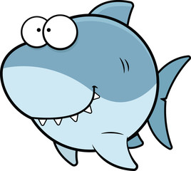 Obraz premium Cartoon Shark Happy