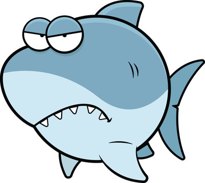 Cartoon Shark Angry