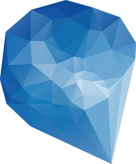 Triangle polygonal blue diamond vector design