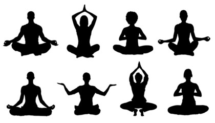 meditation silhouettes