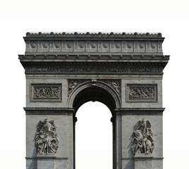 Fototapeta na wymiar Paris arc de Triomphe on the Champs Elysees, France