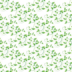 green leaves seamless background