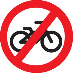 no bike allowed sign - obrazy, fototapety, plakaty