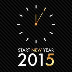 Silvester 2015 - Clock 5 past 12 - Start new year