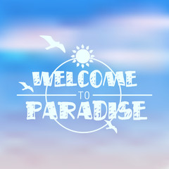 Colorful blurred hipster summer background with text