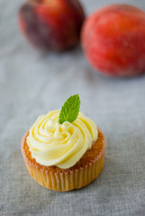 Peach cupcake