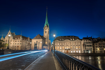 Fototapeta na wymiar Zurich at night
