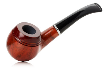 tobacco pipe isolated on the white background