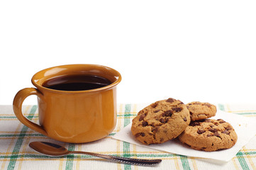 Coffee and chocolate cookies