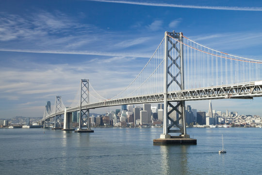 San Francisco and Bay bridge