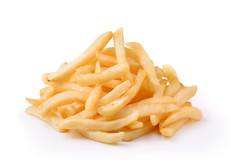 French fries isolated on white background