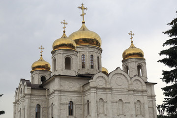 Fototapeta na wymiar View of the Cathedral of the Savior in Pyatigorsk