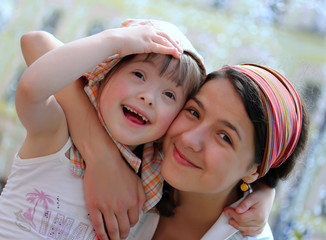Happy family moments - Mother and child have fun