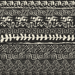 Vector retro pattern. Aztec background. - 68393895