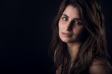 Fototapeta premium Portrait of a beautiful young brunette