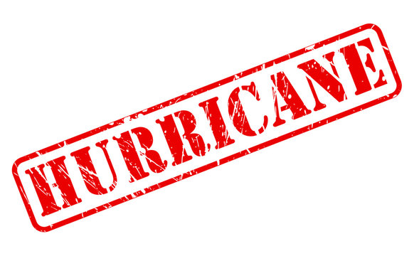 Hurricane red stamp text