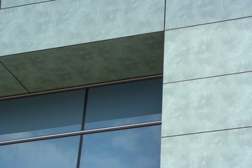 Modern architecture building windows glass refflection 